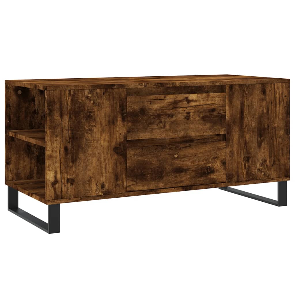 vidaXL Coffee Table Smoked Oak 102x44.5x50 cm Engineered Wood