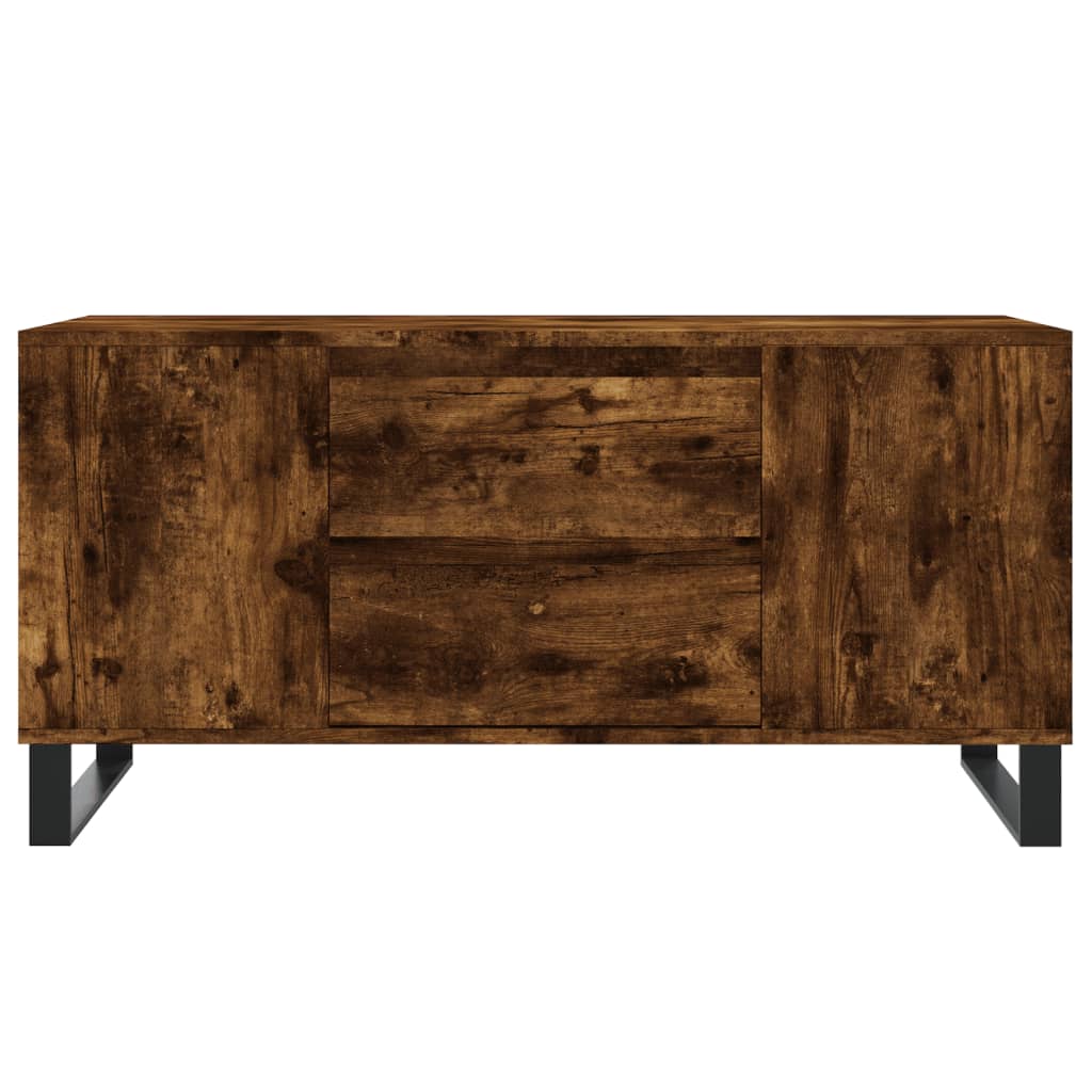 vidaXL Coffee Table Smoked Oak 102x44.5x50 cm Engineered Wood