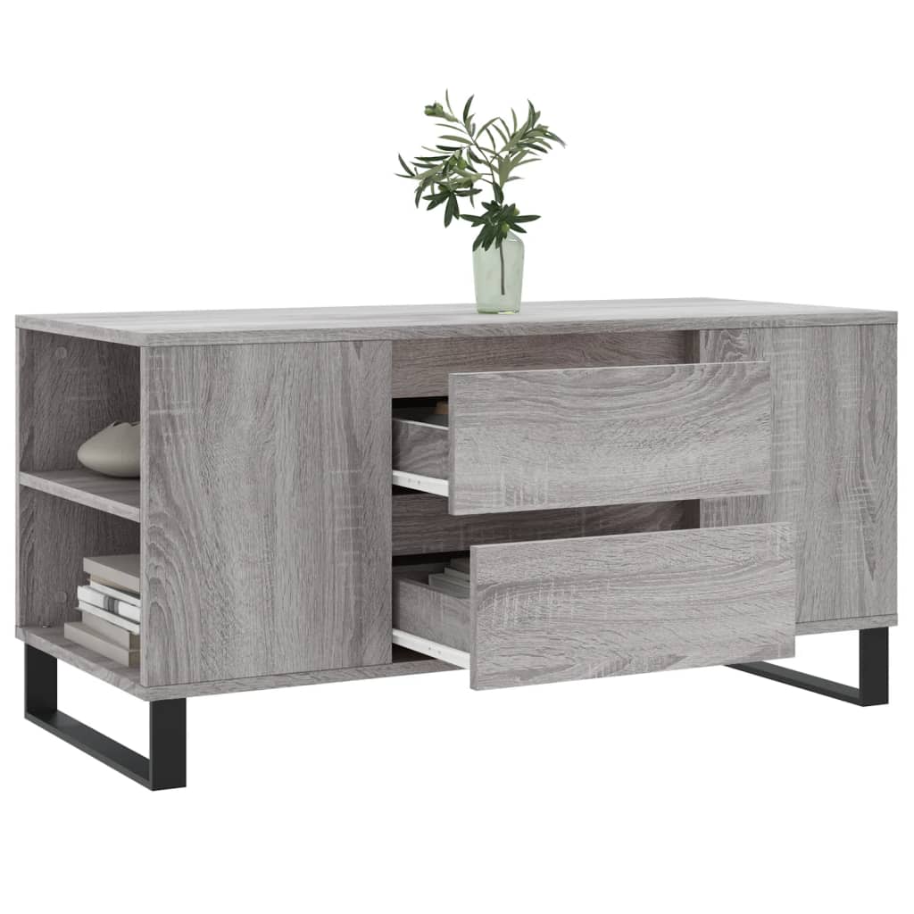 Coffee Table Grey Sonoma 102x44,5x50 cm Engineered Wood
