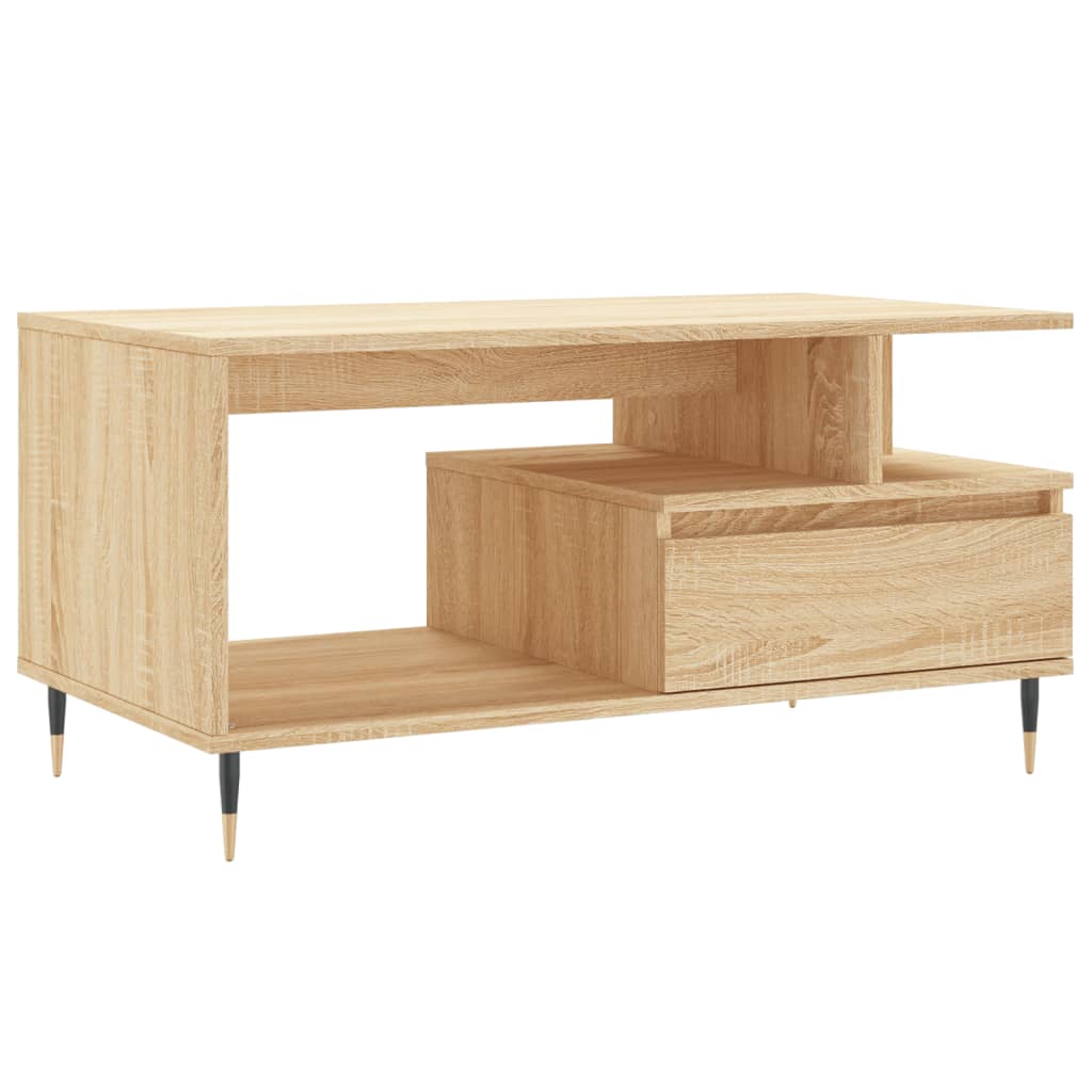 vidaXL Coffee Table Sonoma Oak 90x49x45 cm Engineered Wood