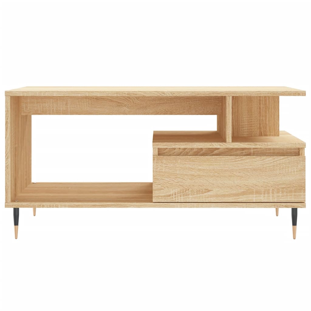 vidaXL Coffee Table Sonoma Oak 90x49x45 cm Engineered Wood