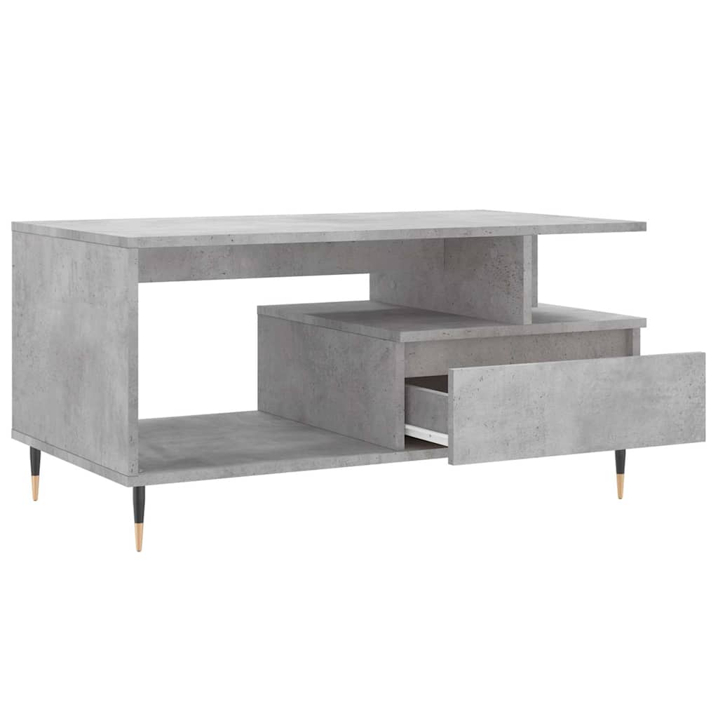 Coffee Table Concrete Grey 90x49x45 cm Engineered Wood