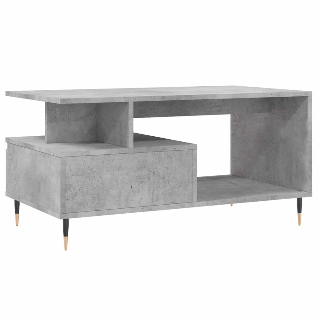 Coffee Table Concrete Grey 90x49x45 cm Engineered Wood