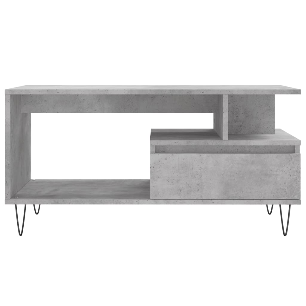Coffee Table Concrete Grey 90x49x45 cm Engineered Wood