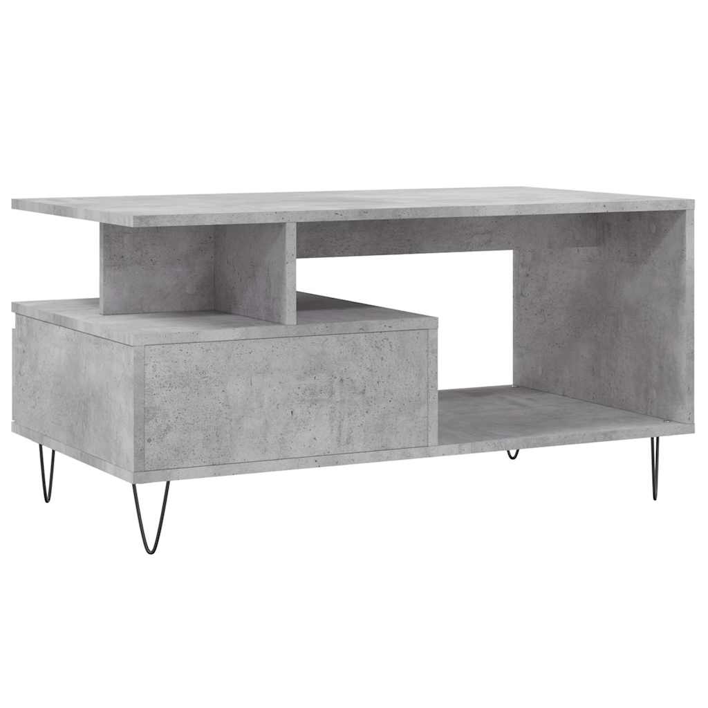 Coffee Table Concrete Grey 90x49x45 cm Engineered Wood