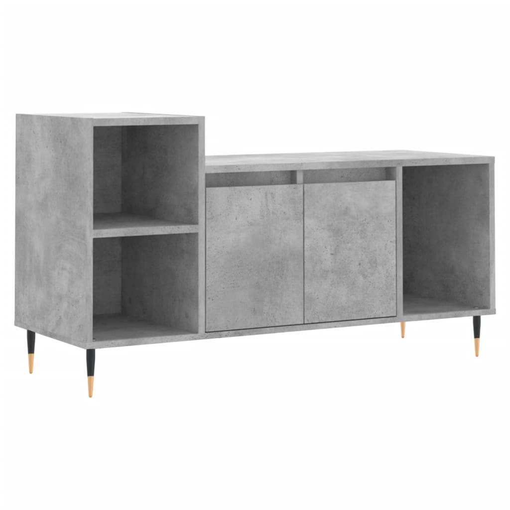 vidaXL TV Cabinet Concrete Grey 100x35x55 cm Engineered Wood