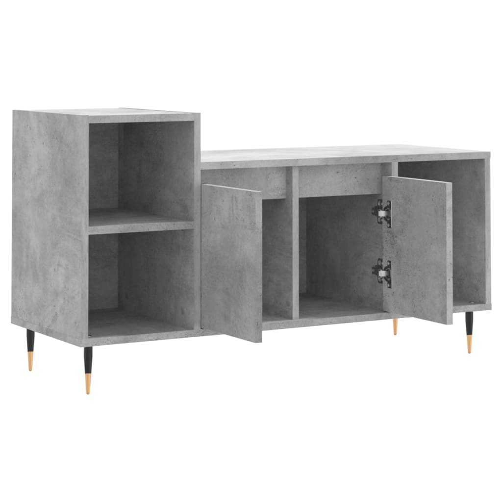 vidaXL TV Cabinet Concrete Grey 100x35x55 cm Engineered Wood