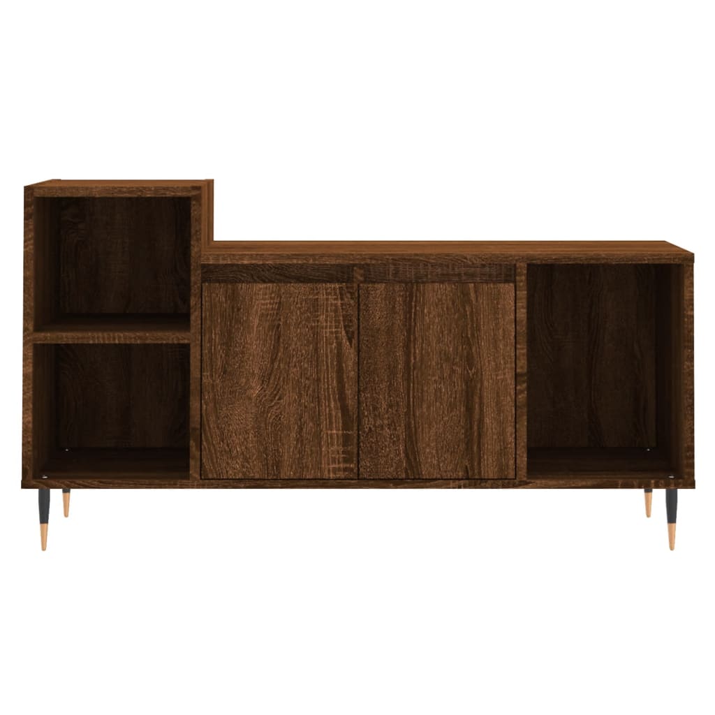 vidaXL TV Cabinet Brown Oak 100x35x55 cm Engineered Wood