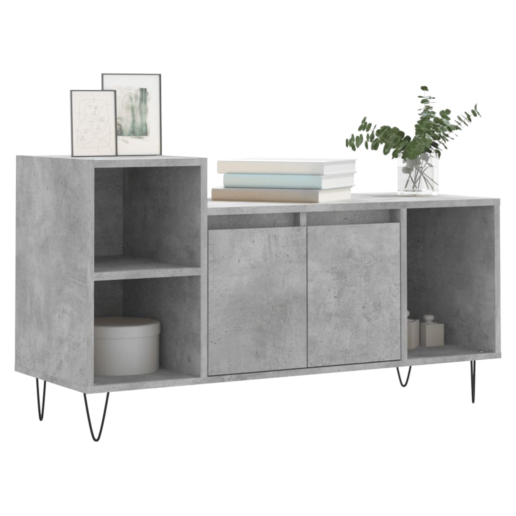 vidaXL TV Cabinet Concrete Grey 100x35x55 cm Engineered Wood