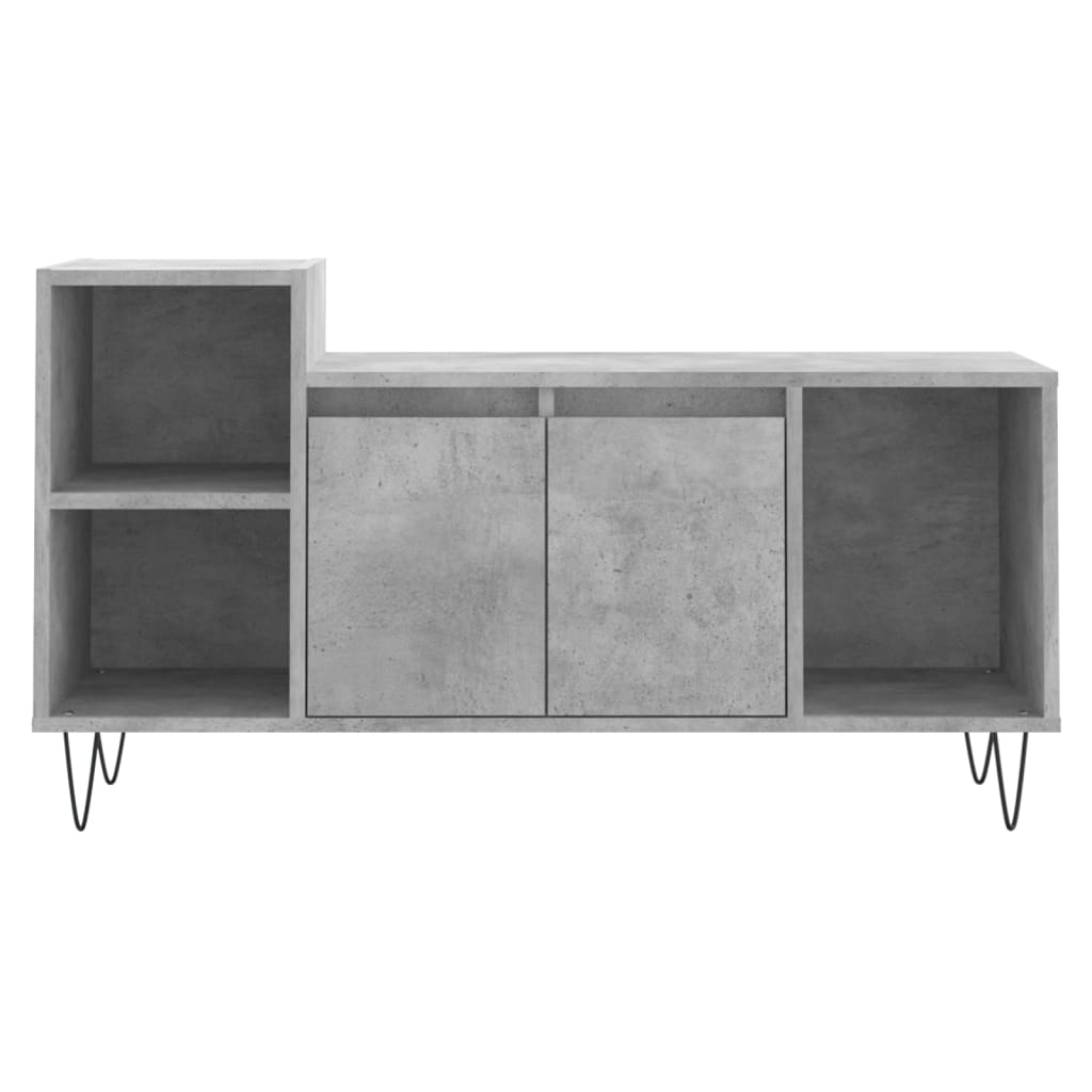 vidaXL TV Cabinet Concrete Grey 100x35x55 cm Engineered Wood