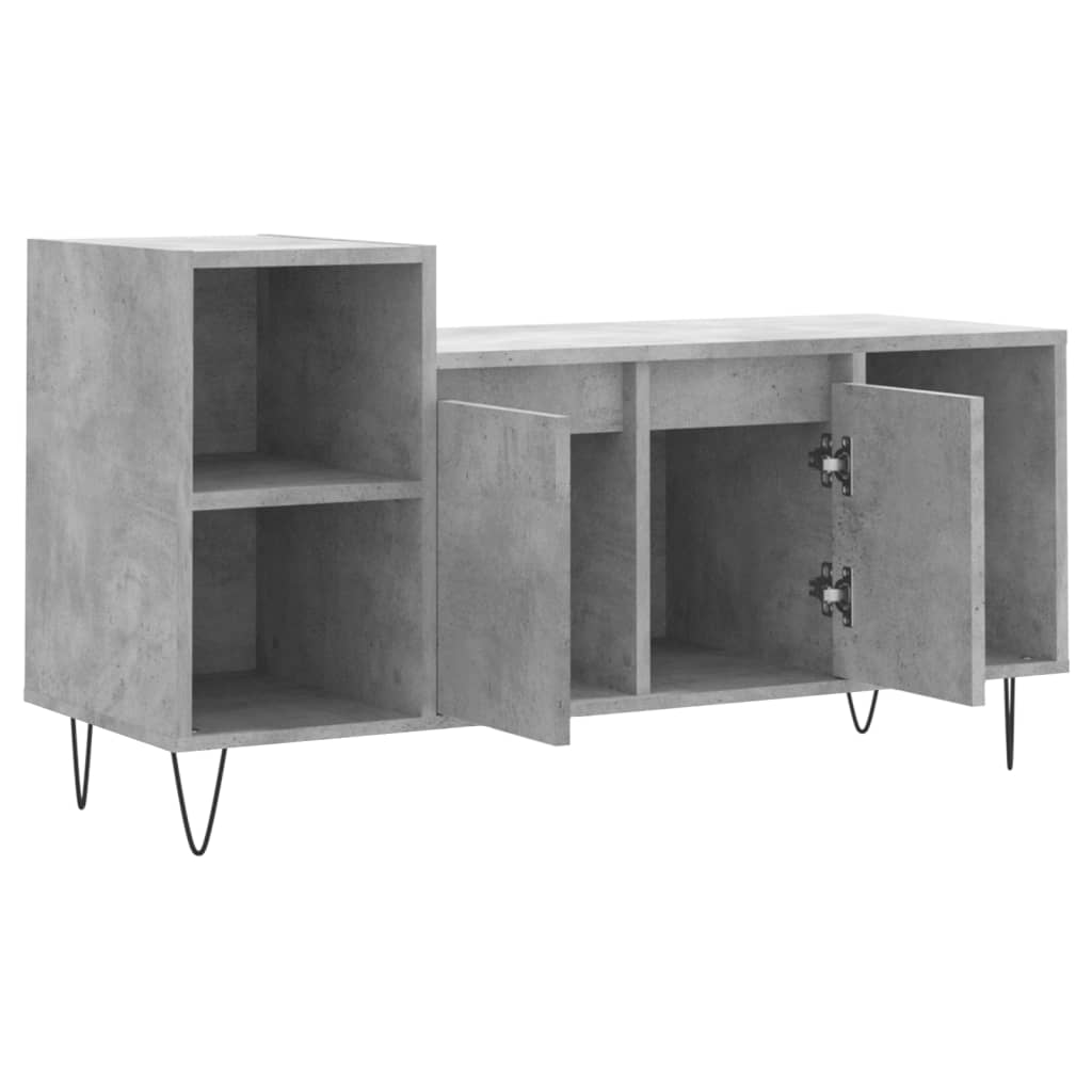 vidaXL TV Cabinet Concrete Grey 100x35x55 cm Engineered Wood