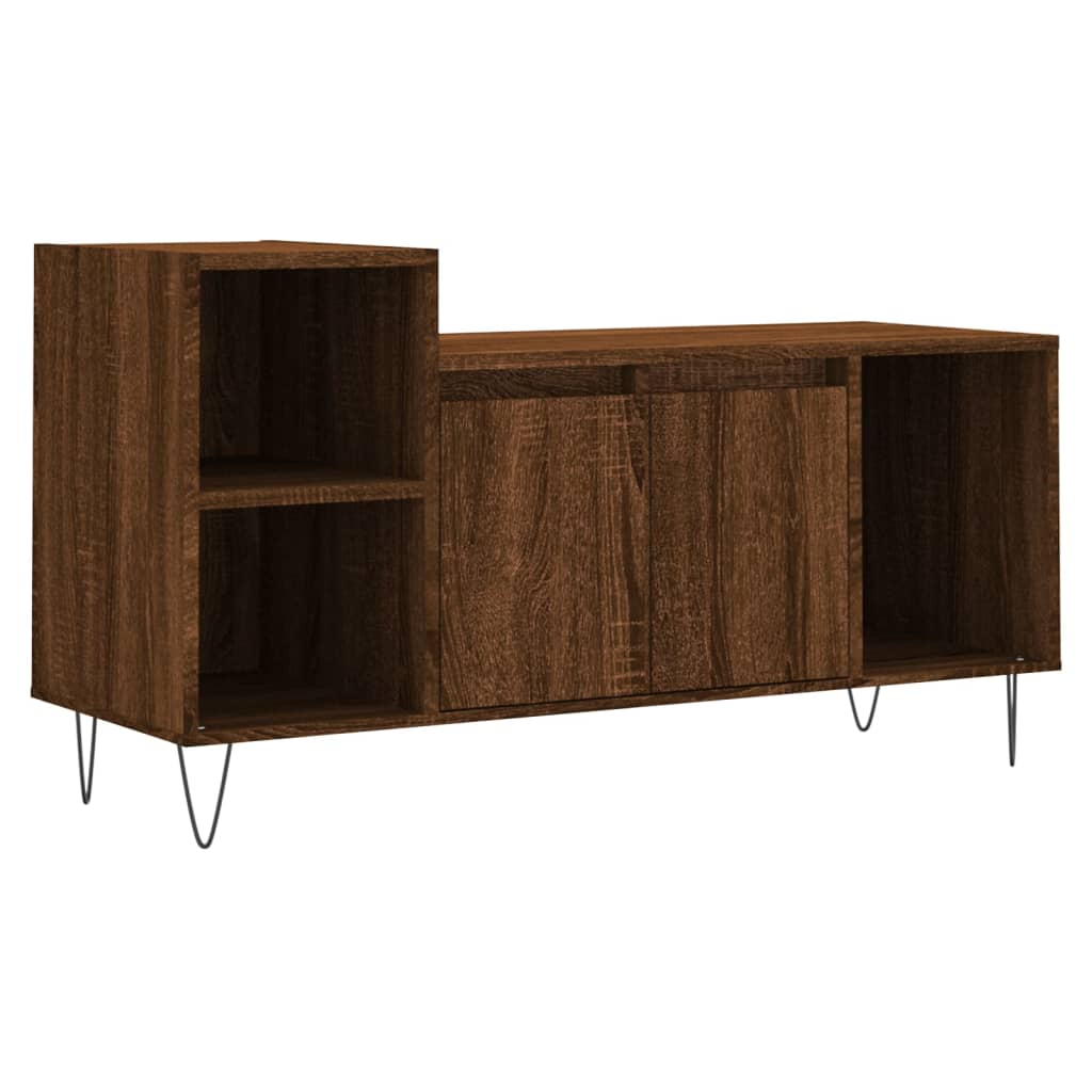 vidaXL TV Cabinet Brown Oak 100x35x55 cm Engineered Wood