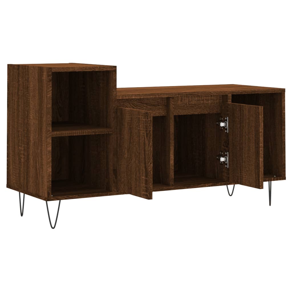 vidaXL TV Cabinet Brown Oak 100x35x55 cm Engineered Wood