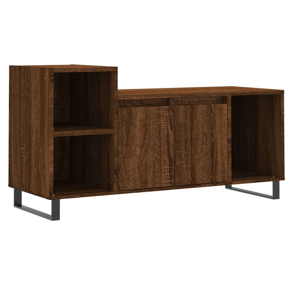 vidaXL TV Cabinet Brown Oak 100x35x55 cm Engineered Wood