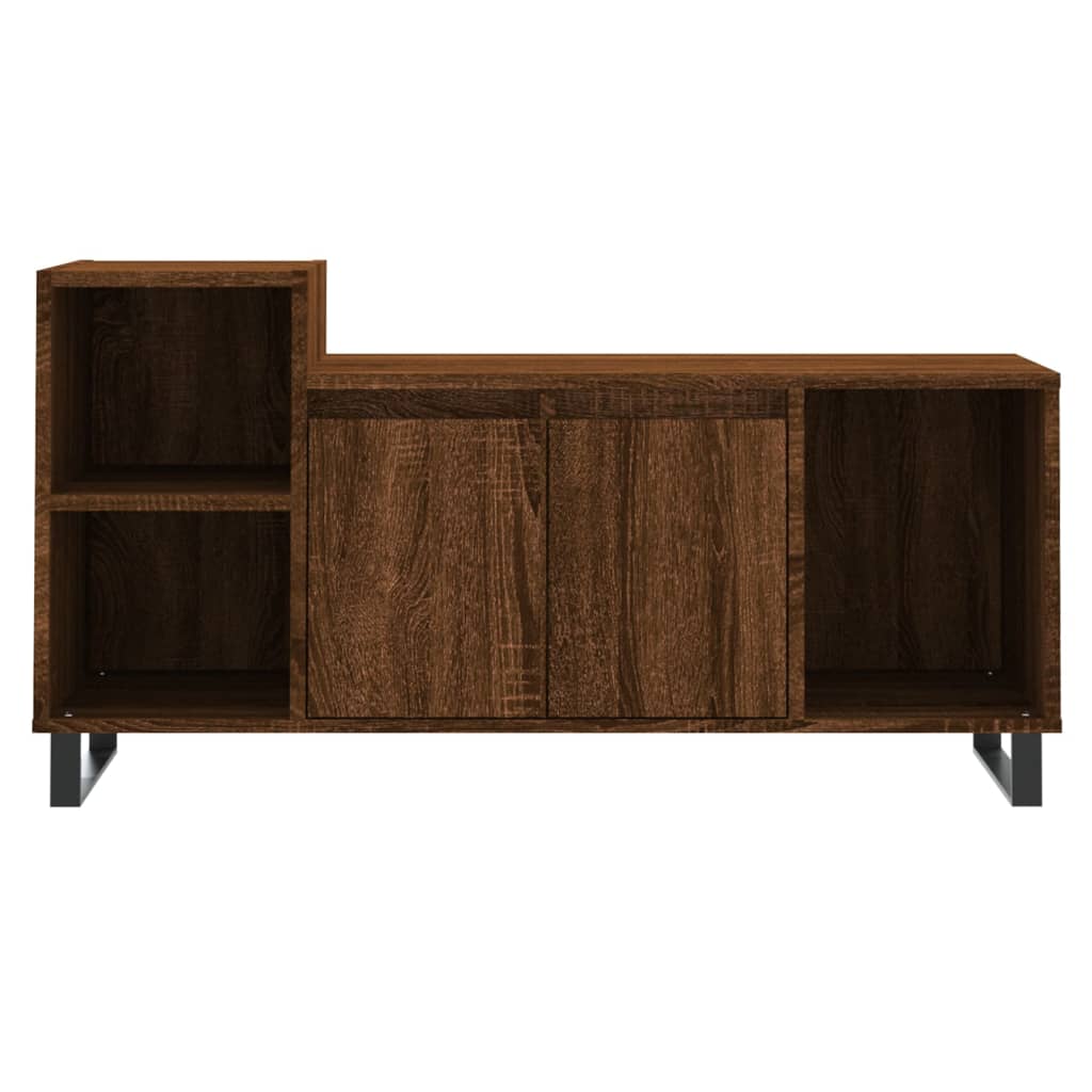 vidaXL TV Cabinet Brown Oak 100x35x55 cm Engineered Wood