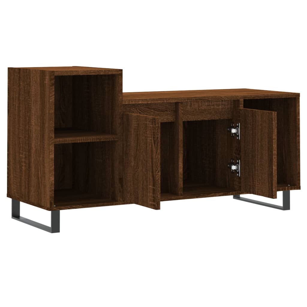 vidaXL TV Cabinet Brown Oak 100x35x55 cm Engineered Wood