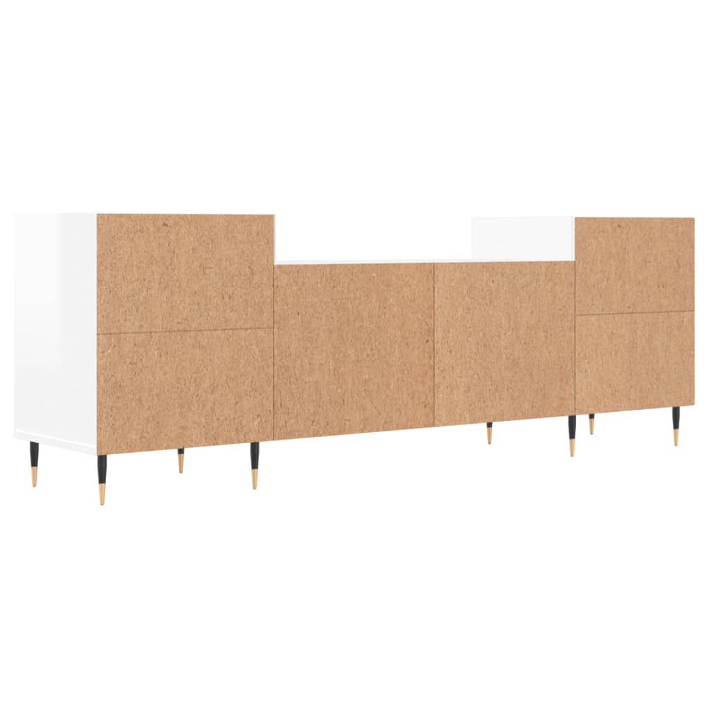 TV Cabinet High Gloss White 160x35x55 cm Engineered Wood