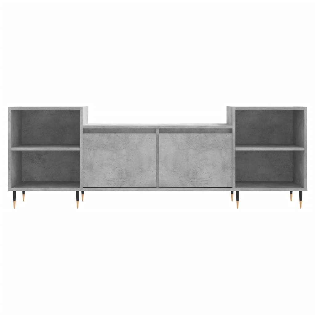 vidaXL TV Cabinet Concrete Grey 160x35x55 cm Engineered Wood