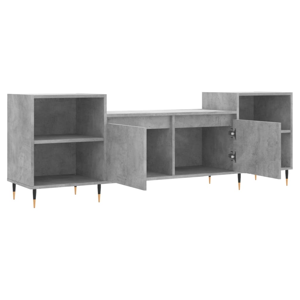 vidaXL TV Cabinet Concrete Grey 160x35x55 cm Engineered Wood