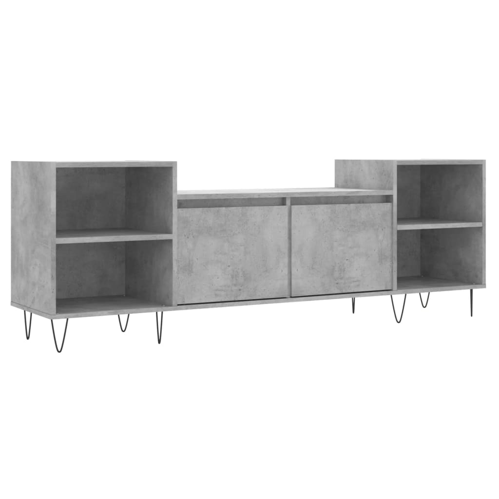 vidaXL TV Cabinet Concrete Grey 160x35x55 cm Engineered Wood