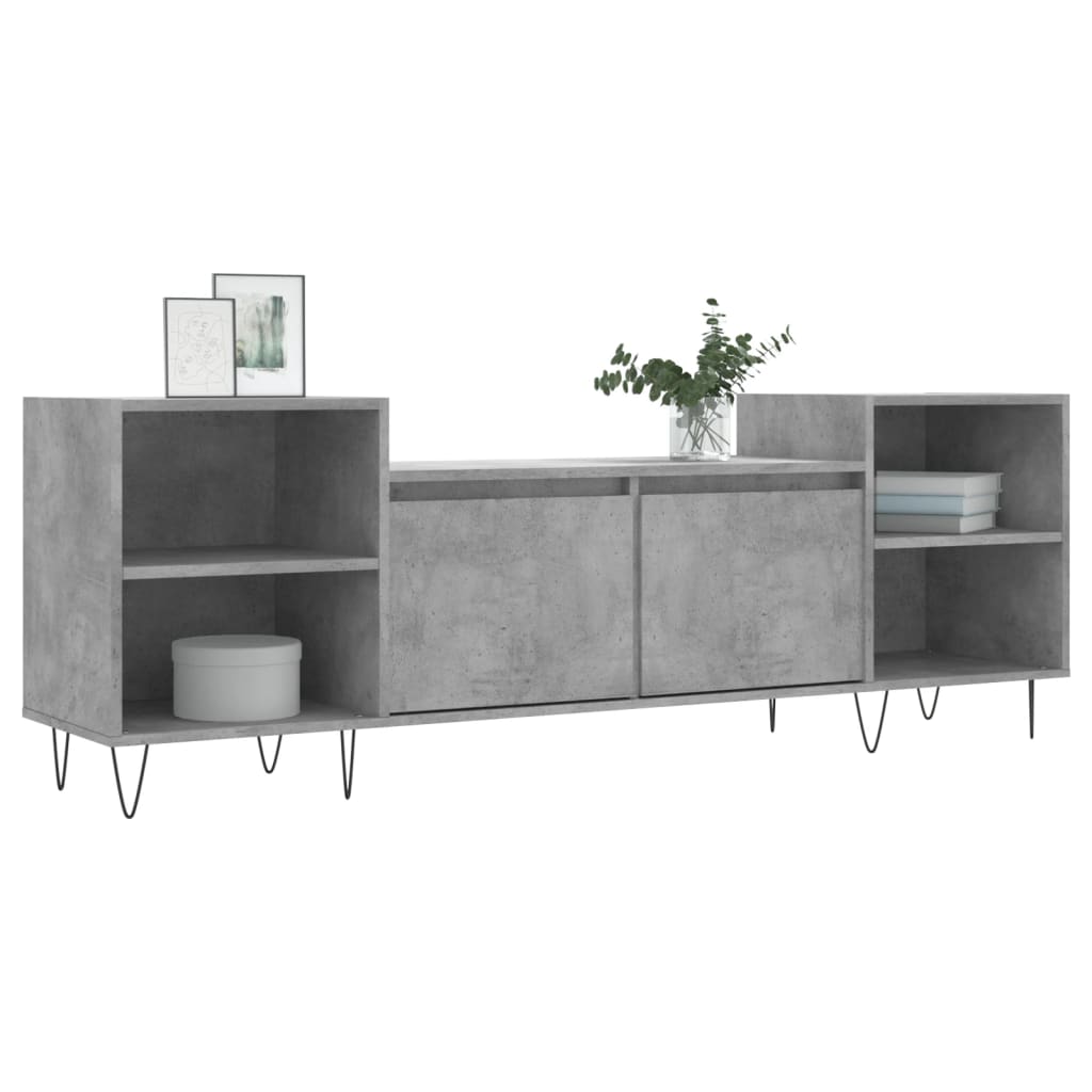 vidaXL TV Cabinet Concrete Grey 160x35x55 cm Engineered Wood