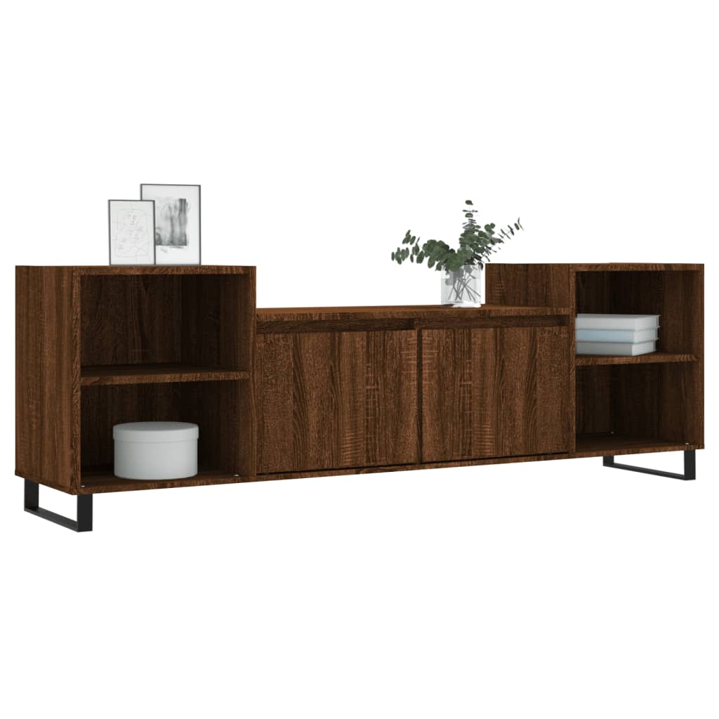 vidaXL TV Cabinet Brown Oak 160x35x55 cm Engineered Wood