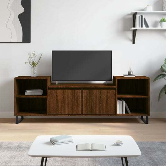 vidaXL TV Cabinet Brown Oak 160x35x55 cm Engineered Wood