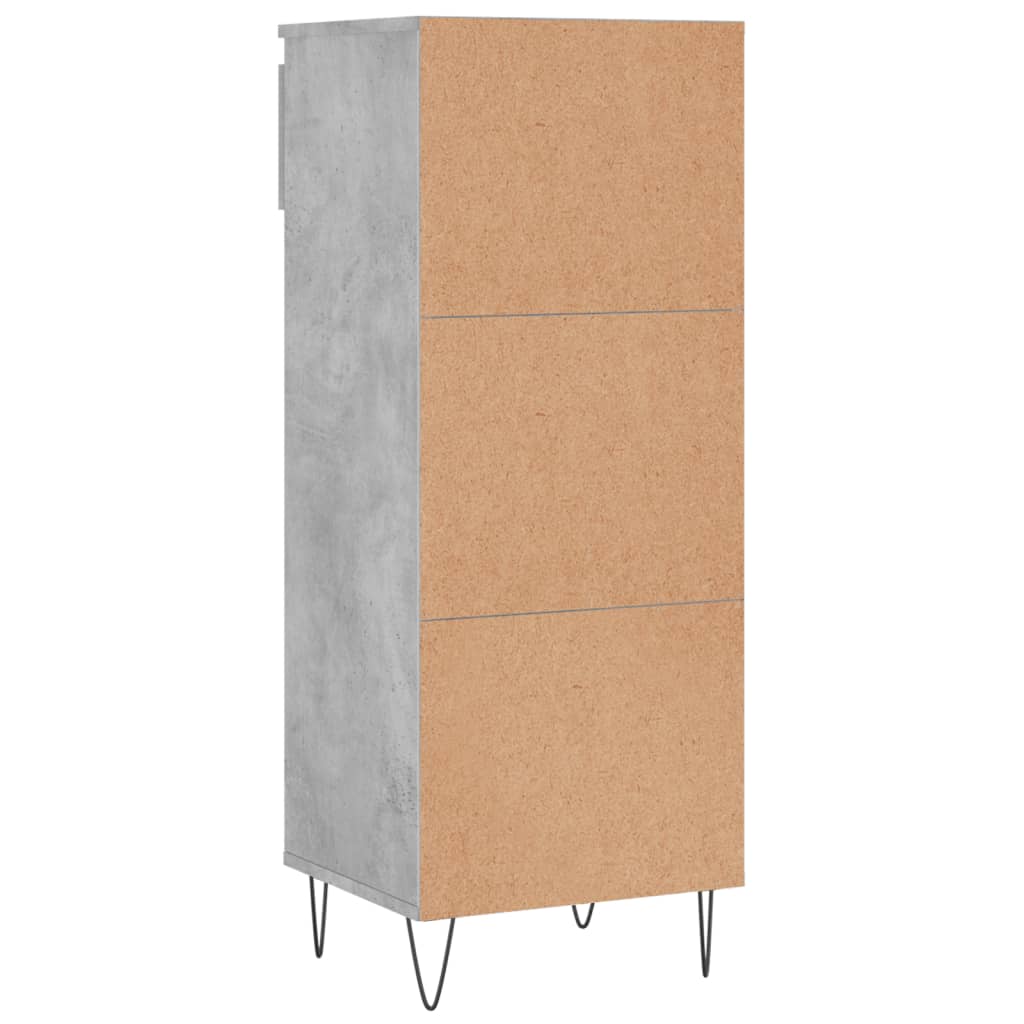 vidaXL Shoe Cabinet Concrete Grey 40x36x105 cm Engineered Wood