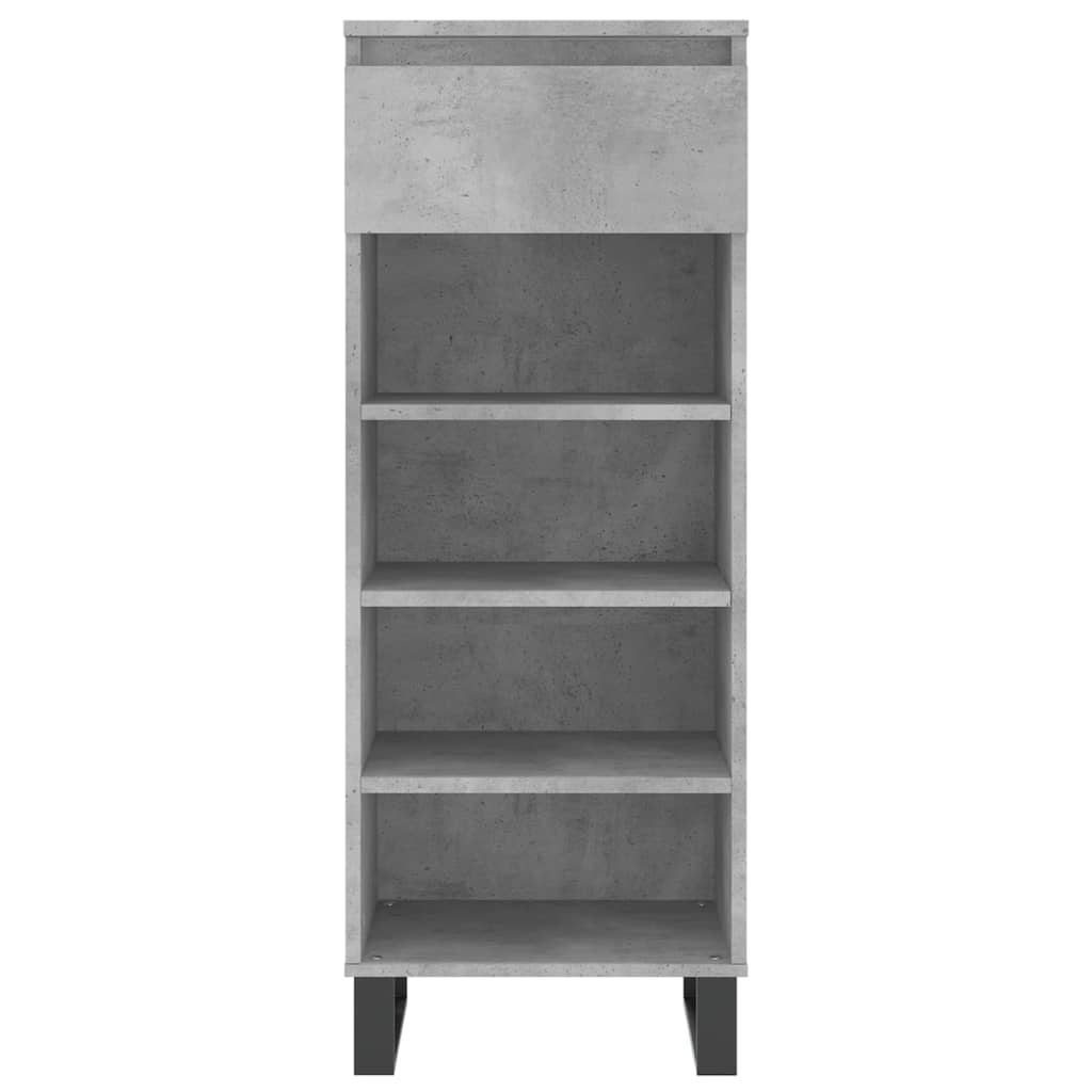 vidaXL Shoe Cabinet Concrete Grey 40x36x105 cm Engineered Wood