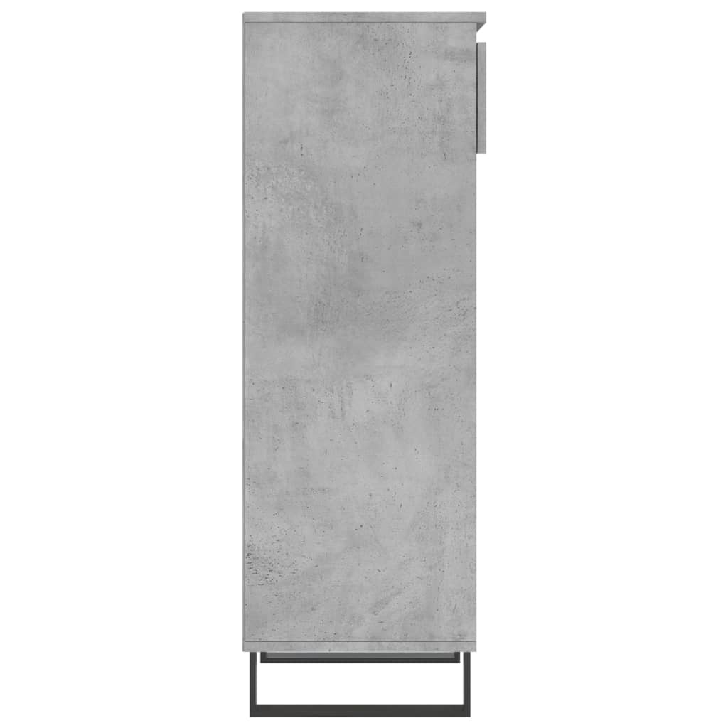 vidaXL Shoe Cabinet Concrete Grey 40x36x105 cm Engineered Wood