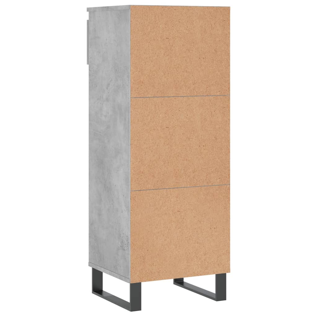 vidaXL Shoe Cabinet Concrete Grey 40x36x105 cm Engineered Wood