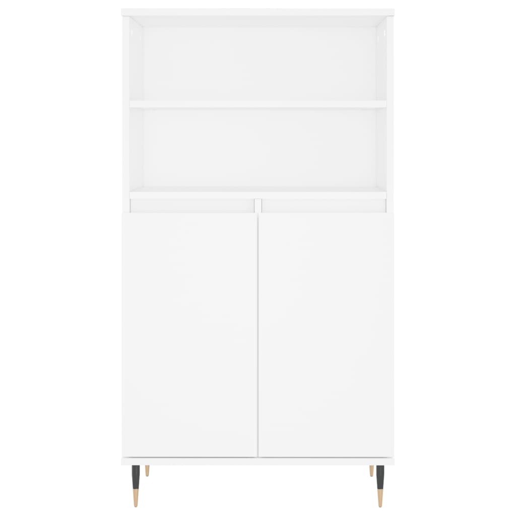 Highboard White 60x36x110 cm Engineered Wood