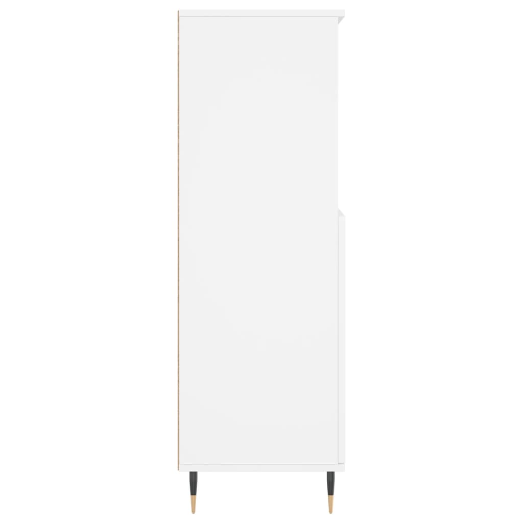 Highboard White 60x36x110 cm Engineered Wood