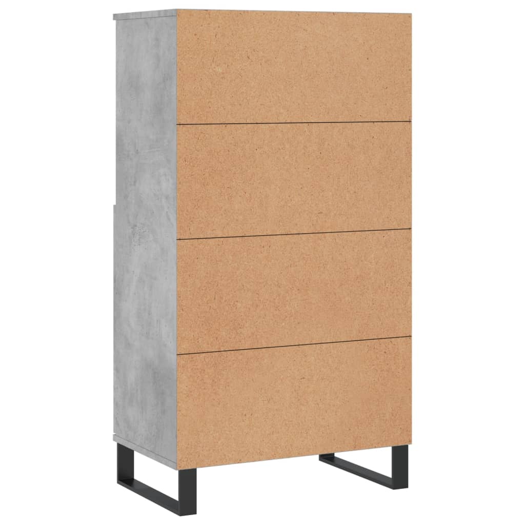 Highboard Concrete Grey 60x36x110 cm Engineered Wood