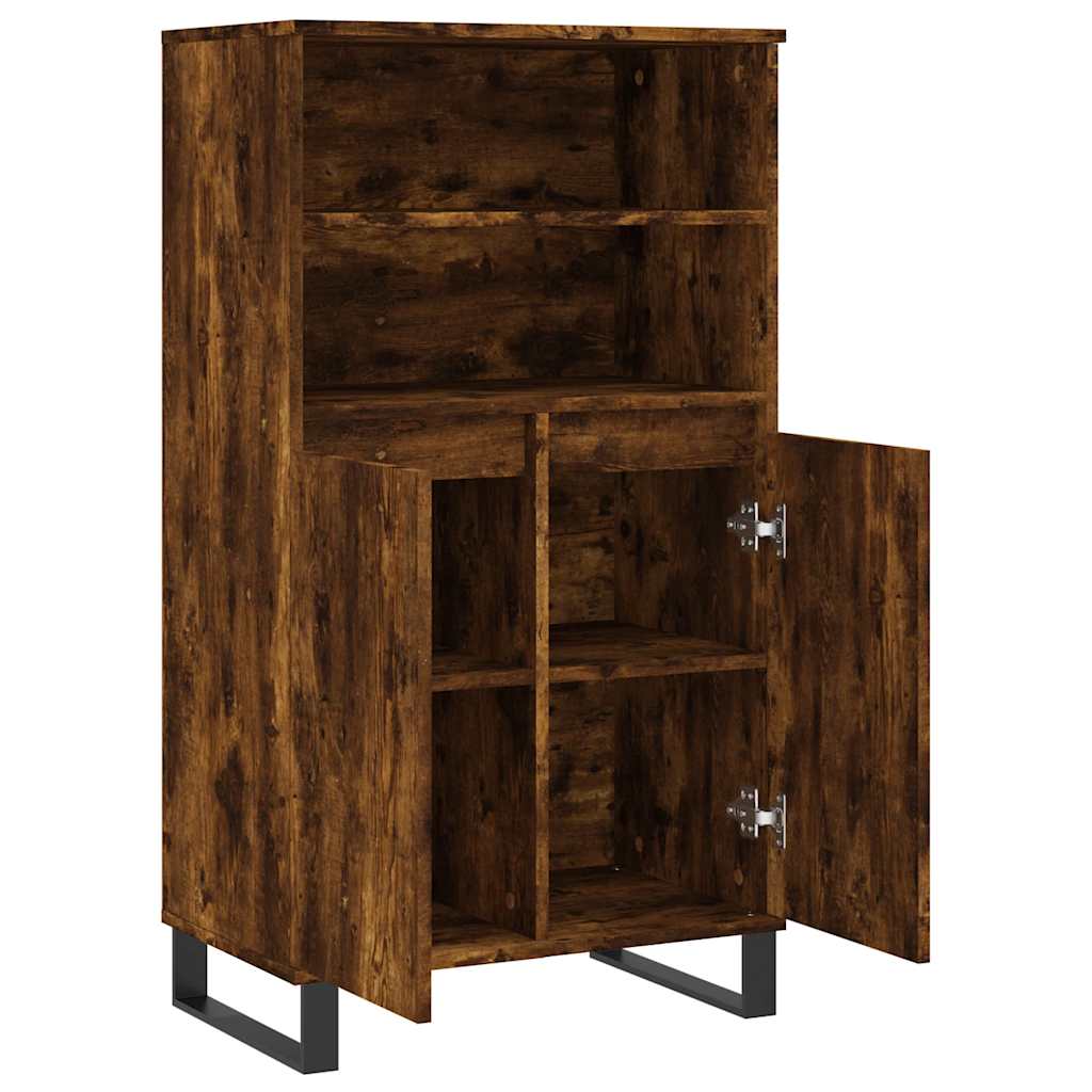 Highboard Smoked Oak 60x36x110 cm Engineered Wood