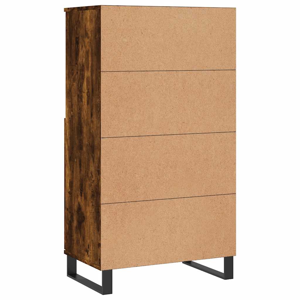 Highboard Smoked Oak 60x36x110 cm Engineered Wood