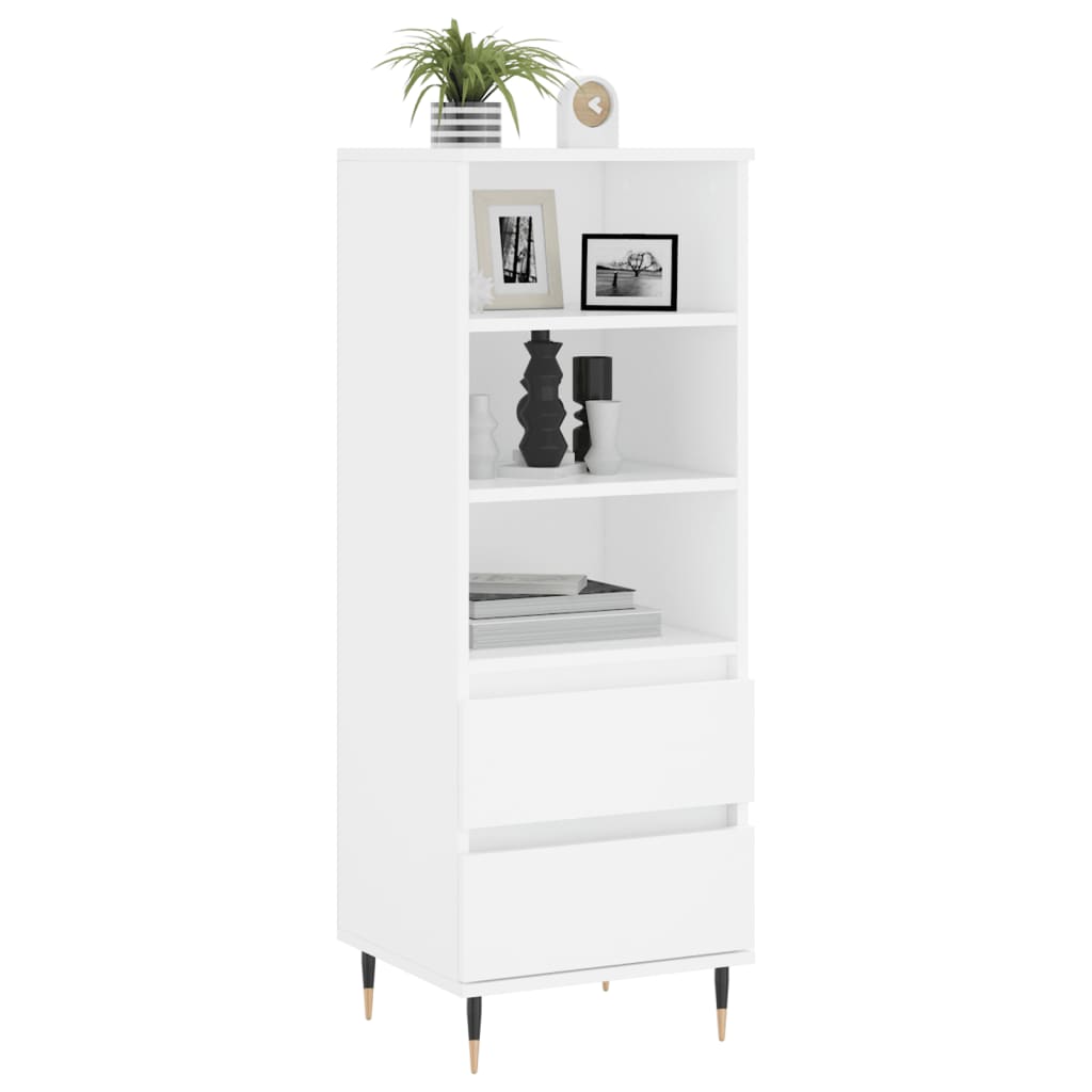 Highboard White 40x36x110 cm Engineered Wood