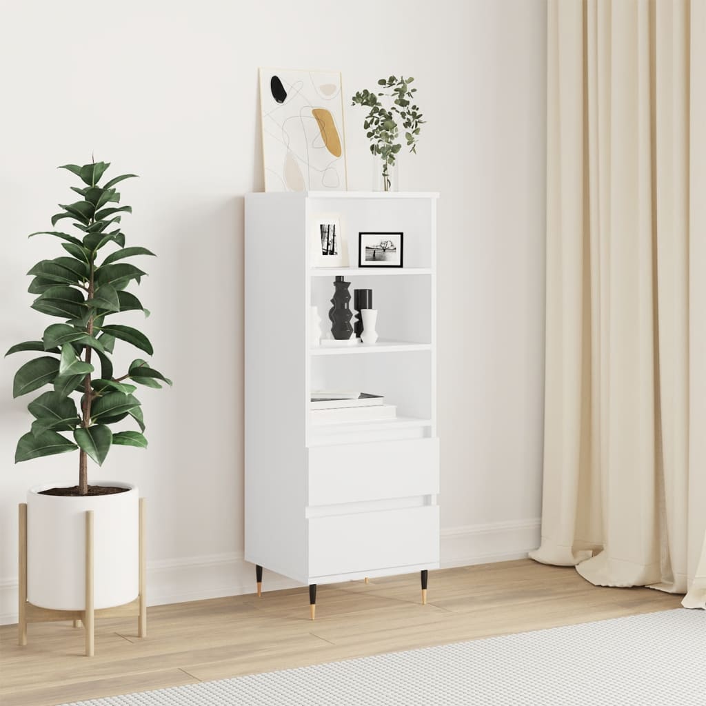 Highboard White 40x36x110 cm Engineered Wood