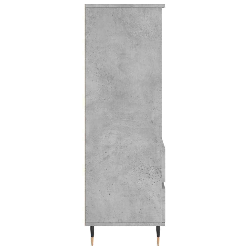 Highboard Concrete Grey 40x36x110 cm Engineered Wood