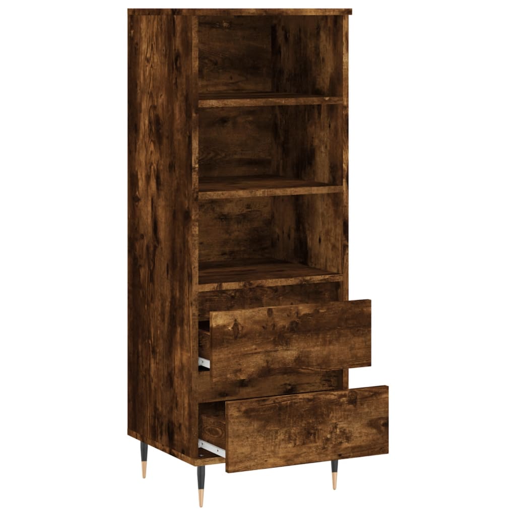 Highboard Smoked Oak 40x36x110 cm Engineered Wood