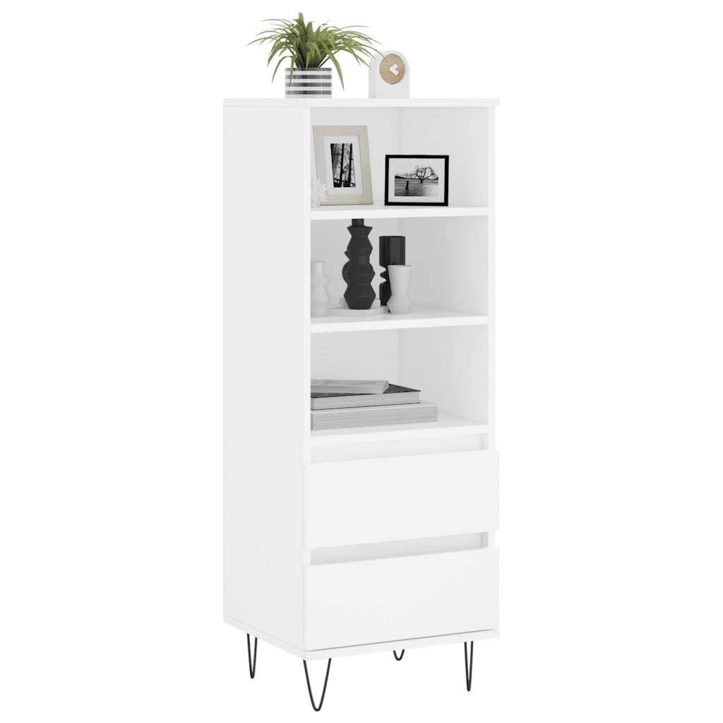 Highboard White 40x36x110 cm Engineered Wood