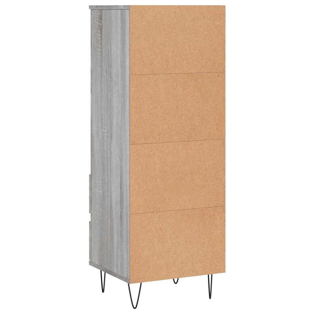 Highboard Grey Sonoma 40x36x110 cm Engineered Wood