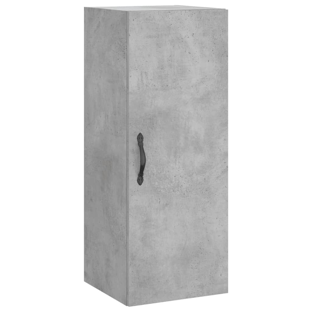 vidaXL Wall Mounted Cabinet Concrete Grey 34.5x34x90 cm Engineered Wood