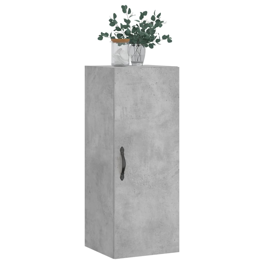 vidaXL Wall Mounted Cabinet Concrete Grey 34.5x34x90 cm Engineered Wood