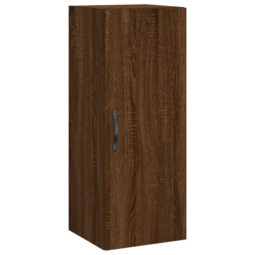 vidaXL Wall Mounted Cabinet Brown Oak 34.5x34x90 cm Engineered Wood