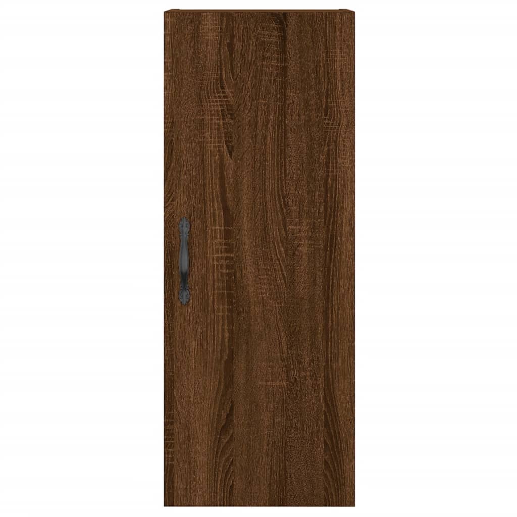 vidaXL Wall Mounted Cabinet Brown Oak 34.5x34x90 cm Engineered Wood