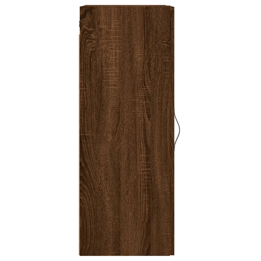 vidaXL Wall Mounted Cabinet Brown Oak 34.5x34x90 cm Engineered Wood