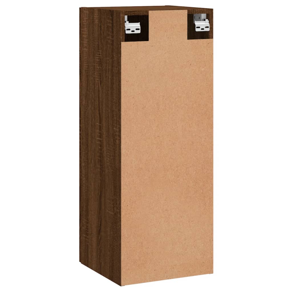 vidaXL Wall Mounted Cabinet Brown Oak 34.5x34x90 cm Engineered Wood