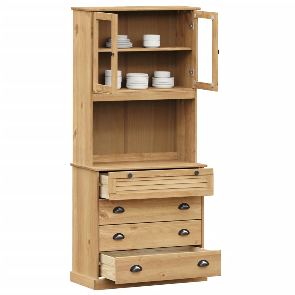 Highboard VIGO 80x40x176 cm Solid Wood Pine