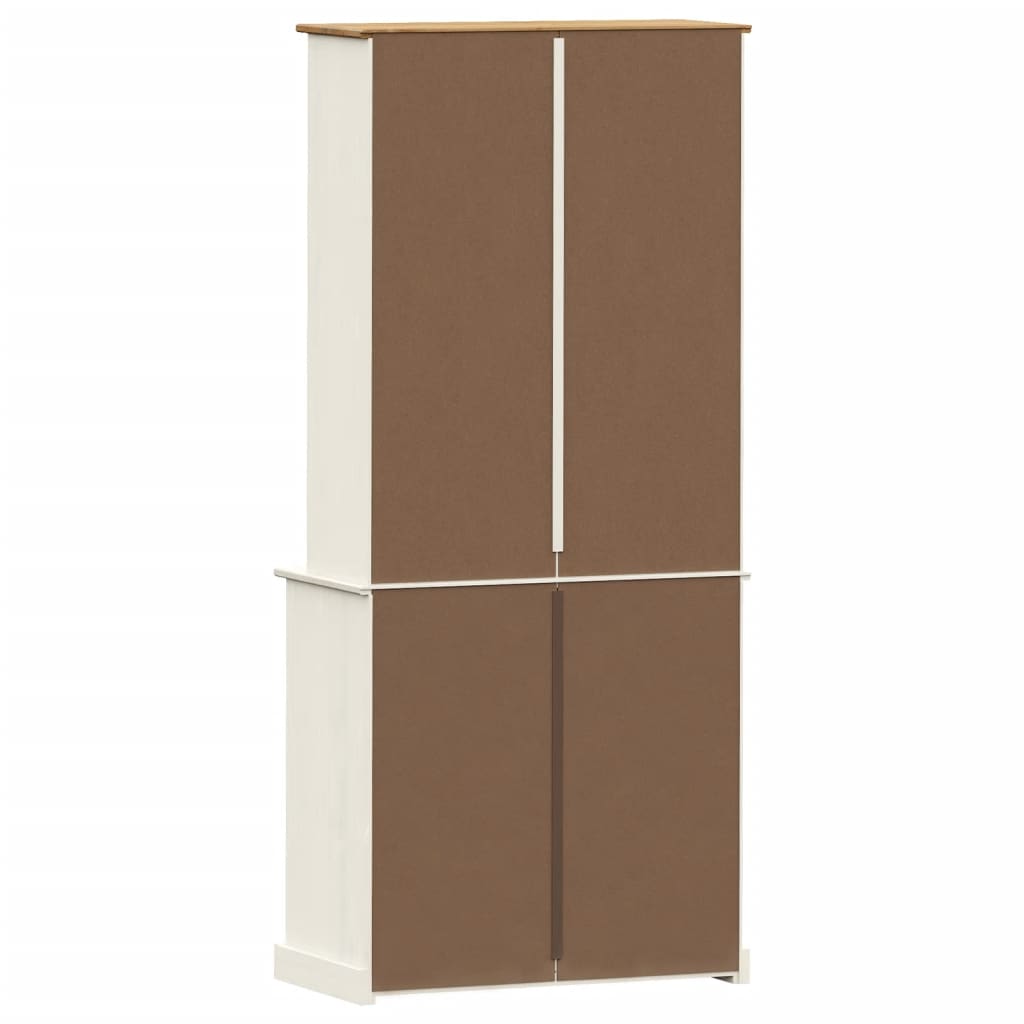 Highboard VIGO White 80x40x176 cm Solid Wood Pine